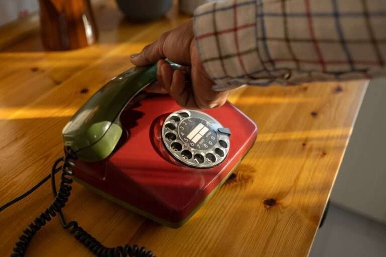 A vintage phone symbolizing contact